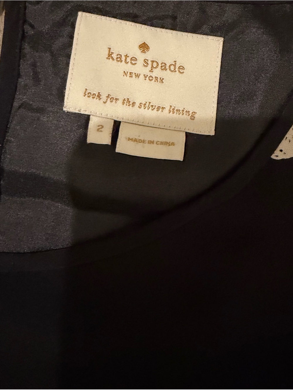 Kate Spade New York 100% Silk Black Polka Dot Shift Dress Ruffle Sleeve Size 2 - Picture 4 of 7